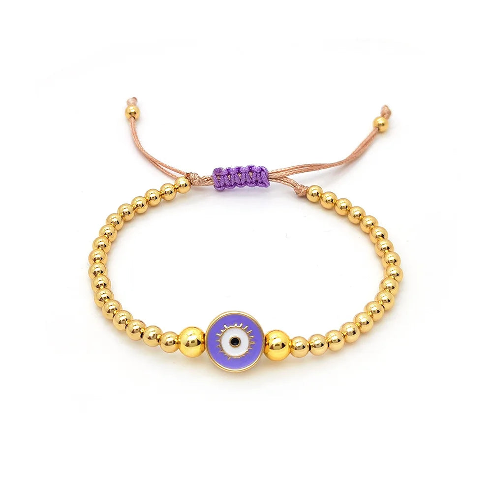 KKBEAD Fashion Evil Eye Bracelet Jewelry for Women 18 K Gold Plated Waterproof Pulseras