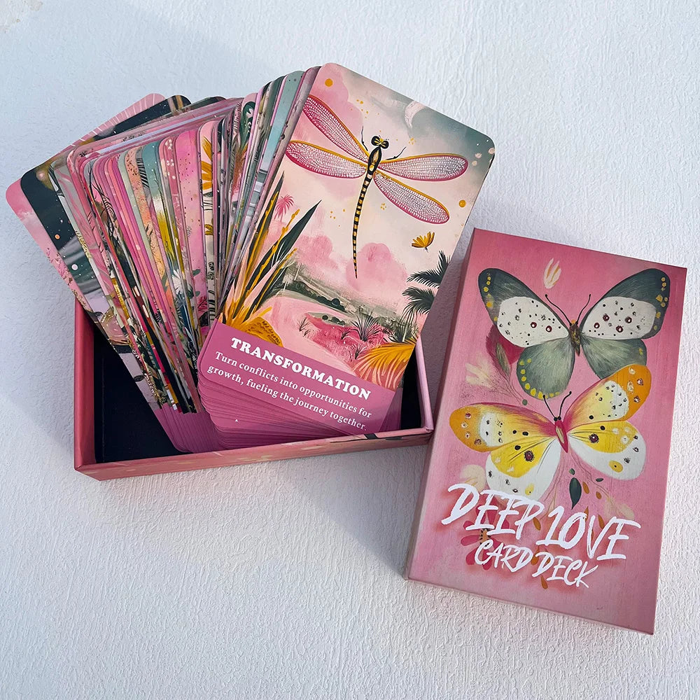 Romance Oracle Cards,  Deep Love Tarot Cards, Relationship Card, English Version, Lover Clarity Cards, 12x7cm, 56-Cards Taro