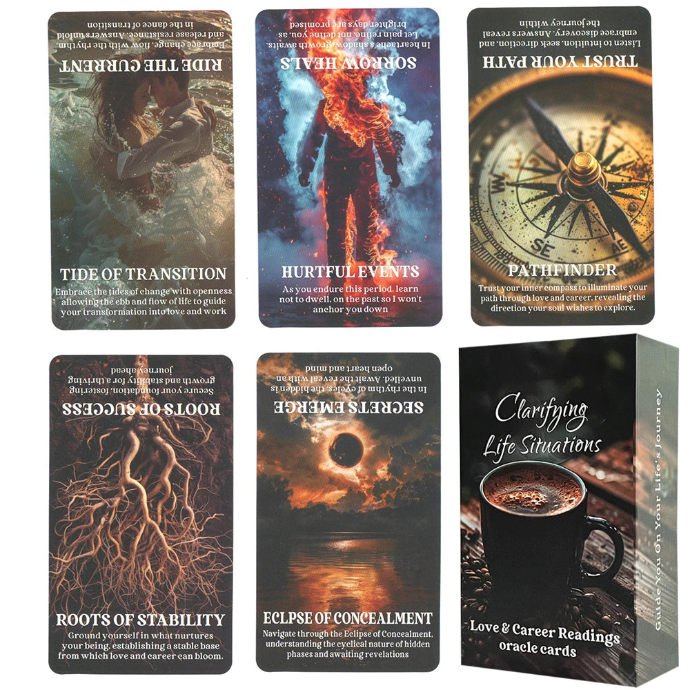 Clarifying Life Situations Love and Career Readings Oracle Cards English Version Tarot Deck in Box 80-cards
