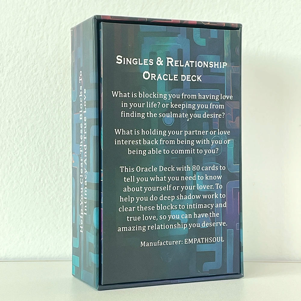 Singles and Relationship Oracle Cards, True Love Tarot Deck, Fortune Telling Toys, Clarity Cards, 12x7cm, 80-Cards