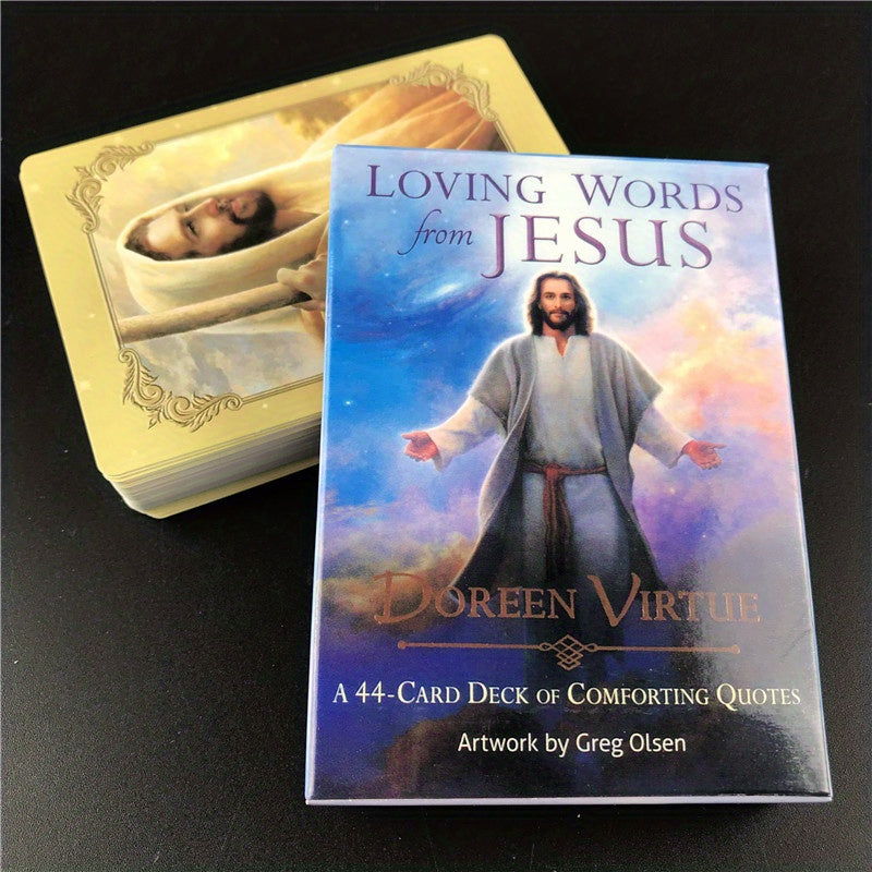 Unlock the Wisdom of Jesus with Loving Words Oracle Cards Tarot & Prophecy Divination Board Game, gaming gift