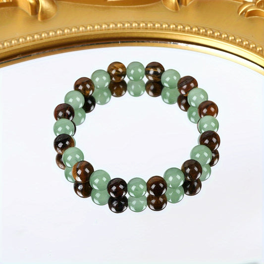 Relaxing Success Prosperity & Abundance Crystals Beaded Stretch Jewelry, Perfect Valentine's Day Jewelry Gift for Moms And Women, Ideal for, Couple, Men And Women Handcrafted Accessory
